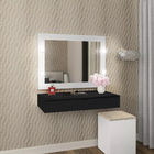 Penteadeira Suspensa Moderna E Versátil Em Mdf - Preto