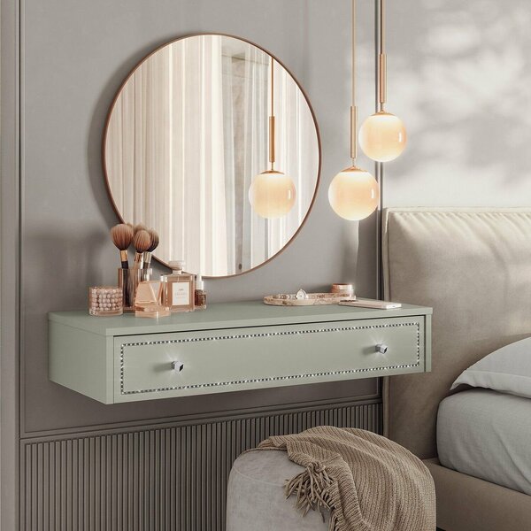 Penteadeira Suspensa Para Quarto 1 Gaveta Off White Ac