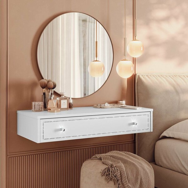 Penteadeira Suspensa Strass Gaveta Com Divisória E Organizado