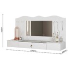 Penteadeira Suspensa Vip Com Espelho E Gaveta Flex Branco E P