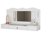 Penteadeira Suspensa Vip Com Espelho E Gaveta Flex Branco E P