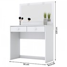 Penteadeira Tiffany 2 Gavetas Branco - Bci Móveis