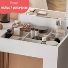 Penteadeira Versa Home 135cm Cesp E Porta Joias 1 Porta Branco