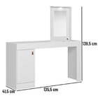 Penteadeira Versa Home 135cm Cesp E Porta Joias 1 Porta Branco