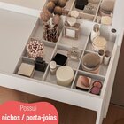 Penteadeira Versa Home 135cm Cespelho E Porta Joias Branco