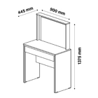 Penteadeira Yasmim Branca com Banqueta