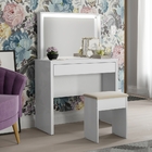 Penteadeira Yasmim Branca com Banqueta