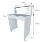 Penteadeira Zoe Cinza Cristal