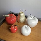 Pera Decorativa Dourada 15cm