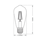 Pera Vintage 400lm 2400k St64 Base E27 (vidro Ambar) - Pix -