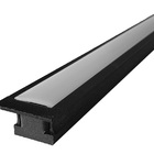 Perfil 1 Metro De Embutir Slim Alumínio Preto P/ Fita Led