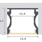 Perfil 3 Metros De Sobrepor Slim Alumínio Branco P/ Fita Led