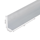 Perfil Abas Desiguais L Alumínio 1m x 12,7mm Branco Decal