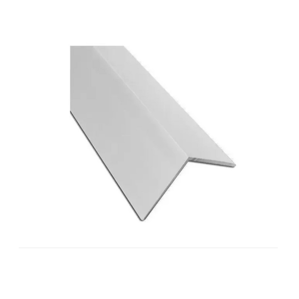 Perfil Aluminio Branco L-013 Cantoneira 1 Pol 25mm Acabamento