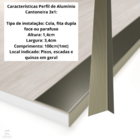 Perfil Alumínio Cantoneira 3x1 Champanhe