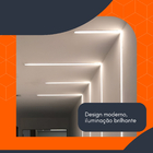 Perfil Aluminio De Led Sobrepor Slim 17x14mm C/ 2m Completo P