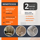 Perfil Aluminio De Led Sobrepor Slim 17x7mm Com 2m Preto