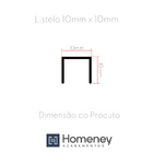 Perfil Alumínio Moldura Decorativa Listelo Ocre Dourado 20m