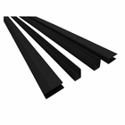 Perfil Aluminio Preto Bx-106 Vidro Temperado 8mm U Cavalinho