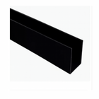 Perfil Aluminio Preto Bx-106 Vidro Temperado 8mm U Cavalinho