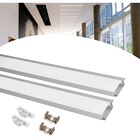 Perfil Alumínio Slim 25mm Branco Para Fita Led Embutir 2m