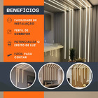 Perfil Aluminio Sobrepor Slim 30x10mm 2mt + Fita Led + Fonte