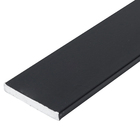 Perfil Barra Chata Retangular Alumínio 1m x 25,4mm Preto Fosco Decal
