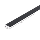Perfil Barra Chata Retangular Alumínio 1m x 25,4mm Preto Fosco Decal
