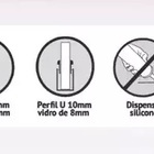 Perfil Camaleão Incolor Para Vedação De Vidros - 50 Metros
