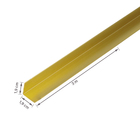 Perfil Cantoneira L Alumínio 3m x 19,05mm Ouro Brilhante Decal