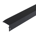 Perfil Contorno Reto Alumínio 3m x 25,4mm Preto Tamlyn