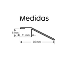 Perfil D1 Inox Escovado 120 Cm