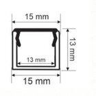 Perfil De Alumínio De Sobrepor Lyra 15x15mm 3m Alpertone Preto