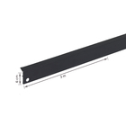 Perfil de Alumínio Preto Horizontal Bh10 3M Tamlyn