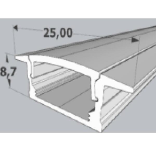 Perfil De Embutir 1002 Branco 3m - Linni