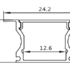 Perfil De Embutir 24,2x14,3 P/fita De Led 3m Branco