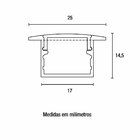 Perfil De Embutir Para Fita Led Blumenau Line 25mm Com 2 Metr