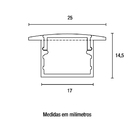Perfil De Embutir Para Fita Led Blumenau Line 25mm Com 3 Metr