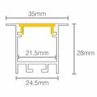 Perfil De Embutir Para Fita Led Taschibra Apex 35 Com 1 Metro