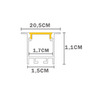 Perfil De Embutir Taschibra Para Fita De Led Apex 35 Com 1 Me
