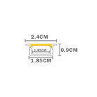 Perfil De Embutir Taschibra Para Fita De Led Vertex 2 Unid. e
