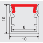 Perfil De Led 10mm Sobrepor Branco 1m Sem Led