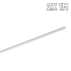 Perfil De Led 10mm Sobrepor Branco 2x 1m Sem Led