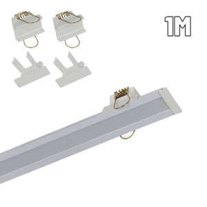Foto de Perfil De Led 30mm Embutir Branco 1m Sem Led