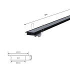 Perfil de LED de Embutir Preto IP20 Luminatti Nano 3m
