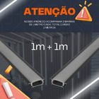 Perfil De Led Embutir 24mm Slim 2m De Aluminio Para Gesso Pre