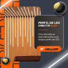 Perfil De Led Embutir 24mm Slim 2m De Aluminio Para Gesso Pre