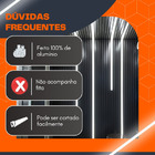 Perfil De Led Embutir 24x7mm Slim 2m All Black Difusor Fumê