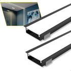 Perfil De Led Embutir 46x12mm Alumínio Preto 2m Para Gesso E