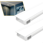 Perfil De Led Embutir 46x12mm Alumínio Preto 2m Para Gesso E